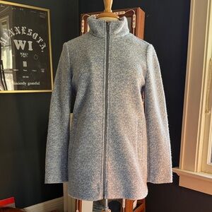 Banana Republic Heathered Blue Wool Blend Coat